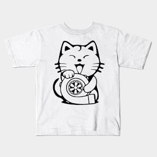 JDM Happy Turbo cat Kids T-Shirt